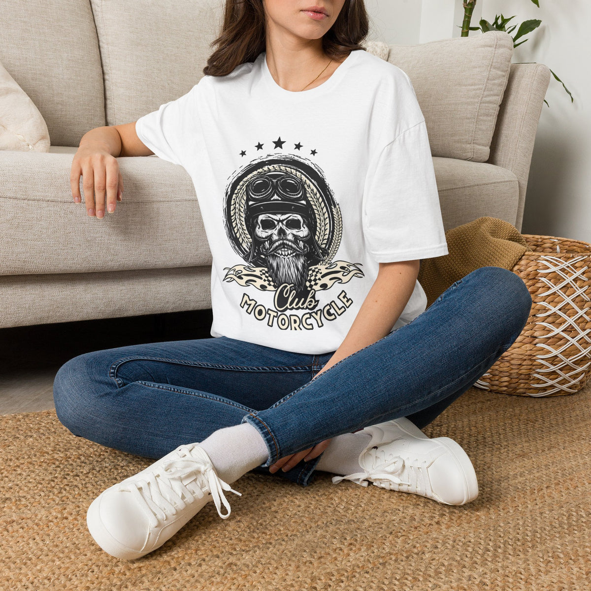 Motorcycle Skull T-Shirt — Vintage Biker Club Tee