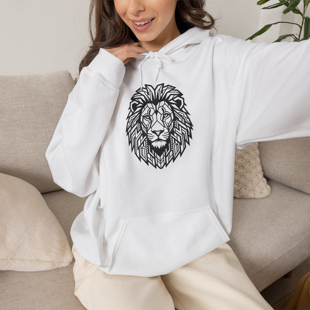 Lion Design Hoodie — 'Lion Behind Me' Graphic Pullover