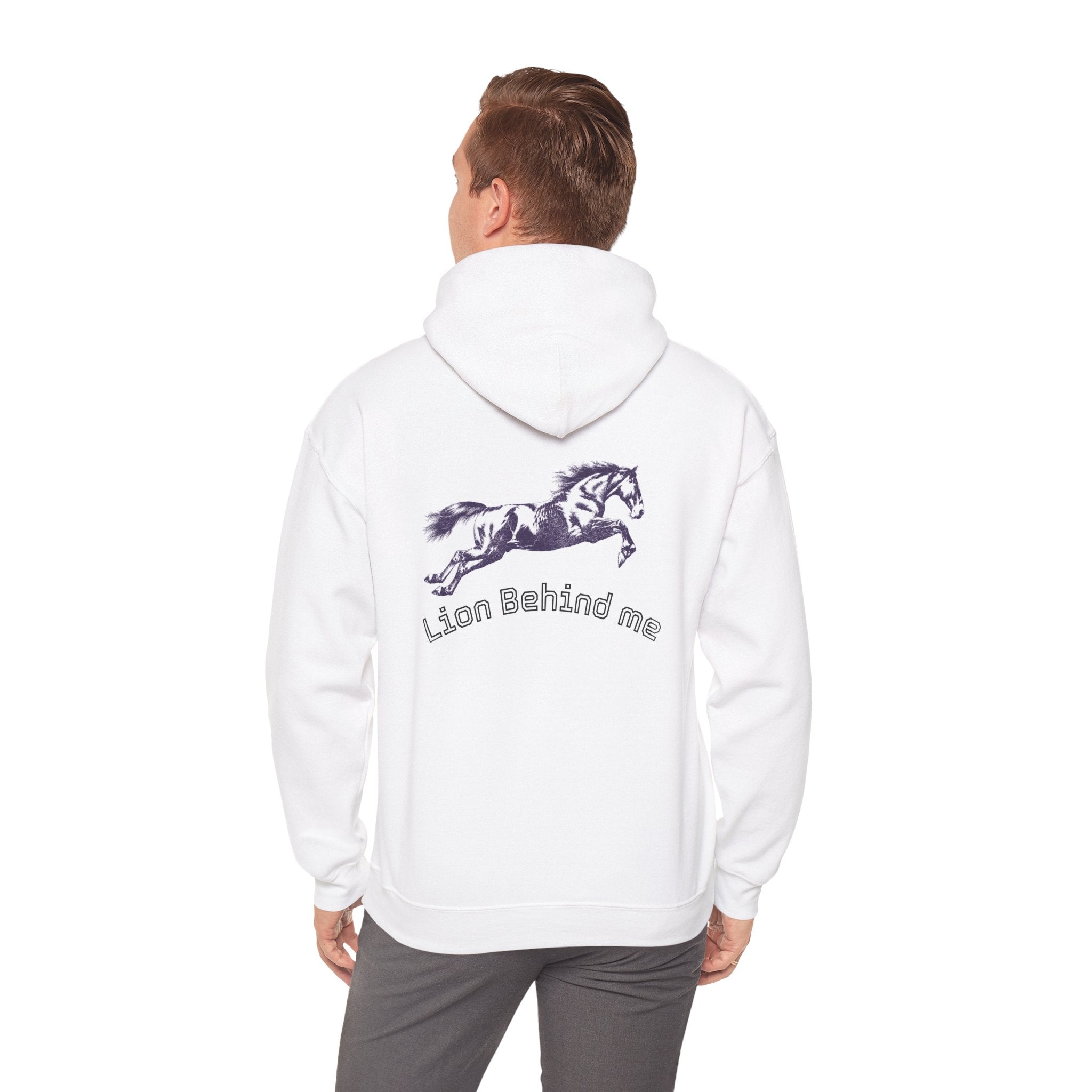 Lion Design Hoodie — 'Lion Behind Me' Graphic Pullover
