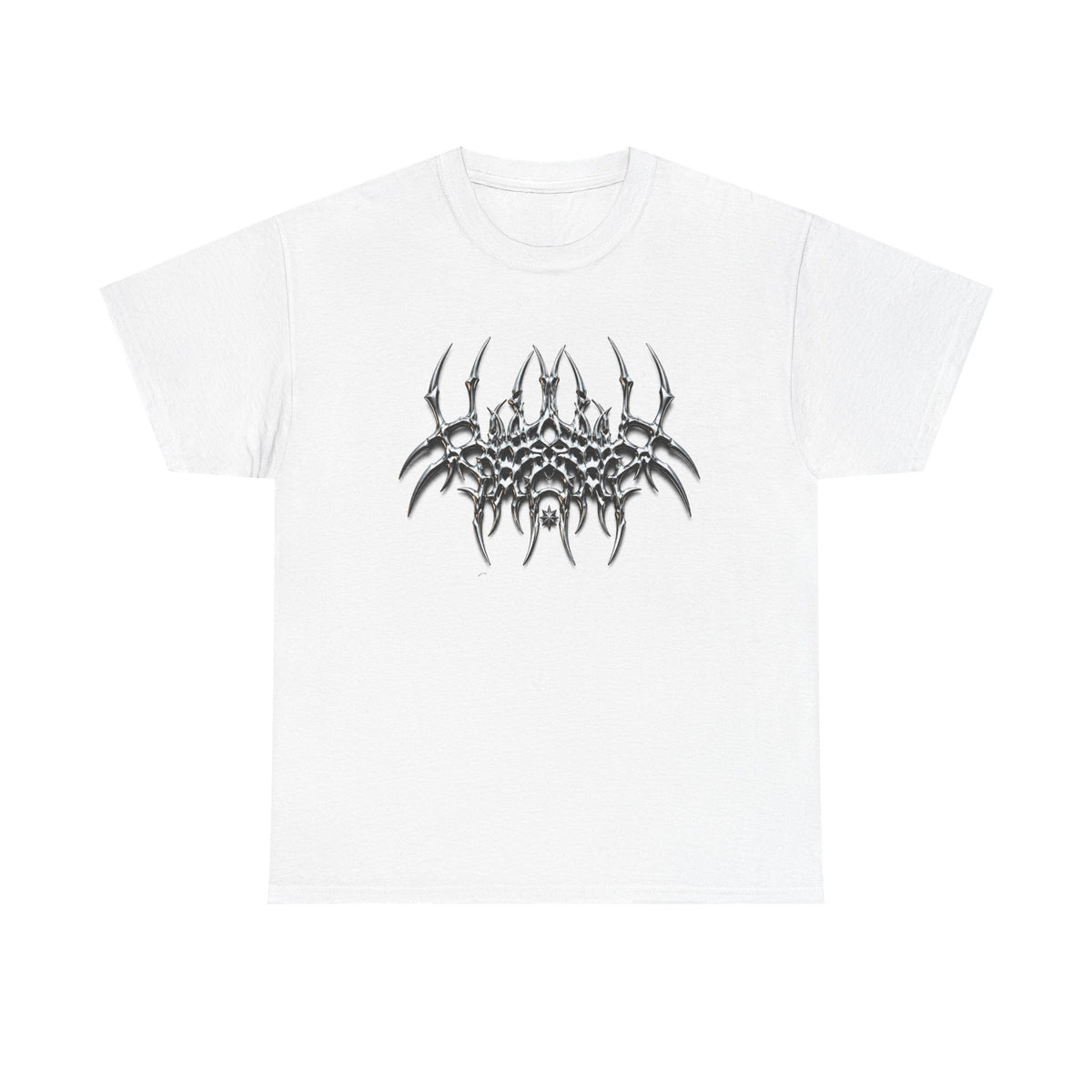 Gothic Spider Emblem Tee — Black Metal Graphic T-Shirt