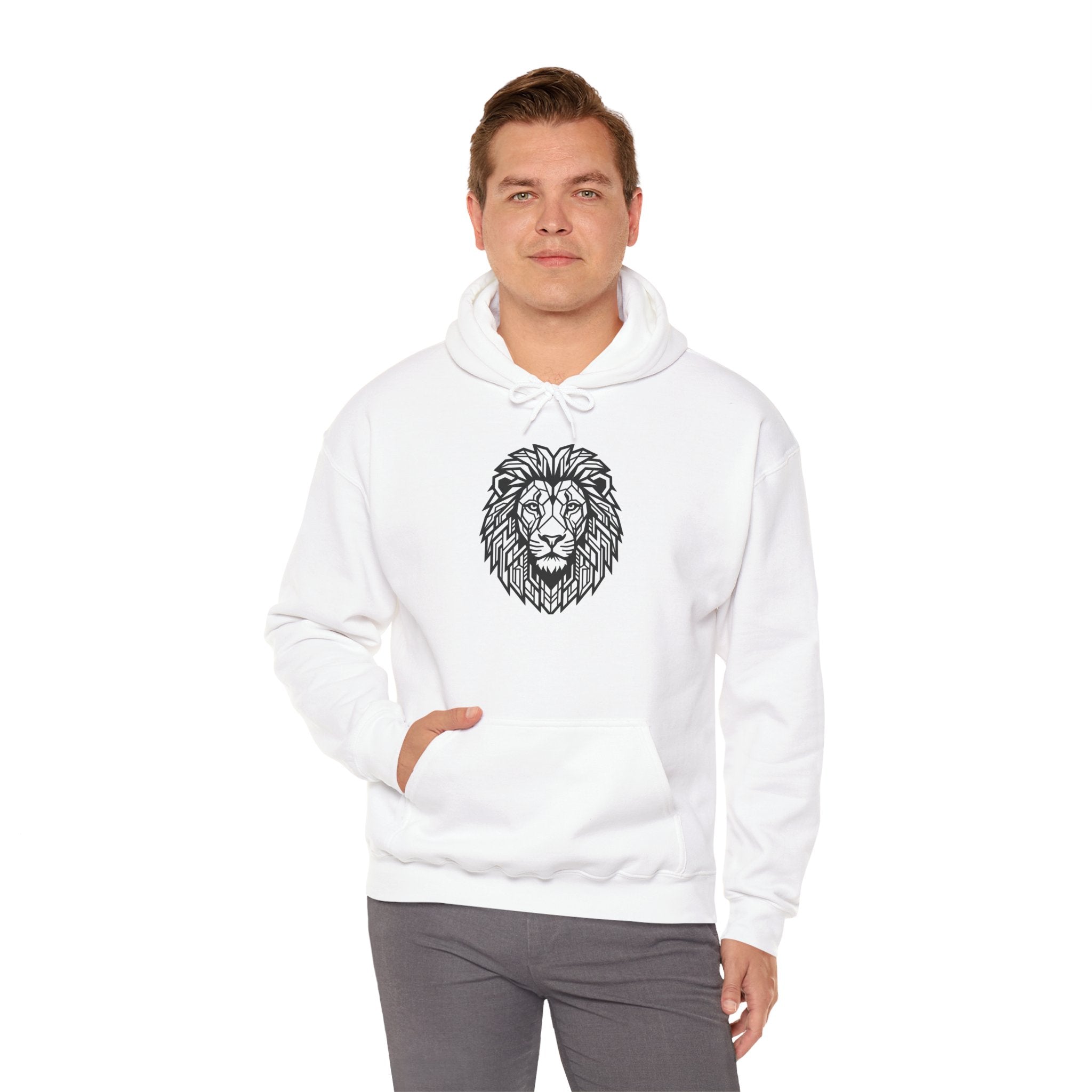 Lion Design Hoodie — 'Lion Behind Me' Graphic Pullover