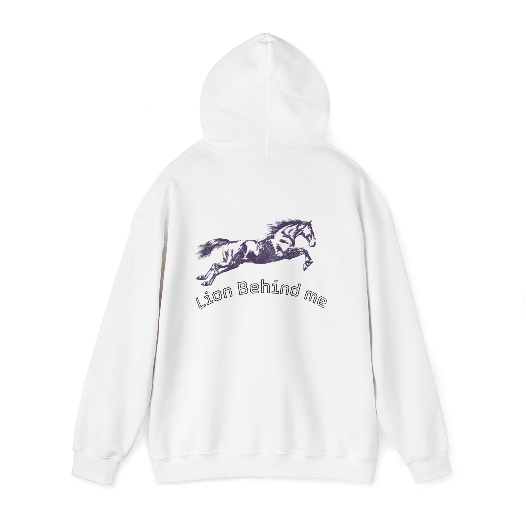 Lion Design Hoodie — 'Lion Behind Me' Graphic Pullover